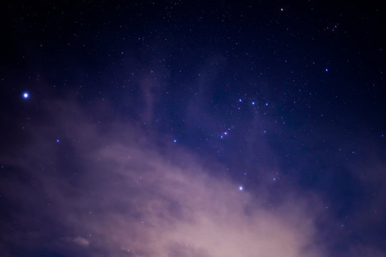 Starry sky with stars visible all across the scene © namasteji