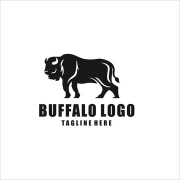Buffalo logo icon design silhouette