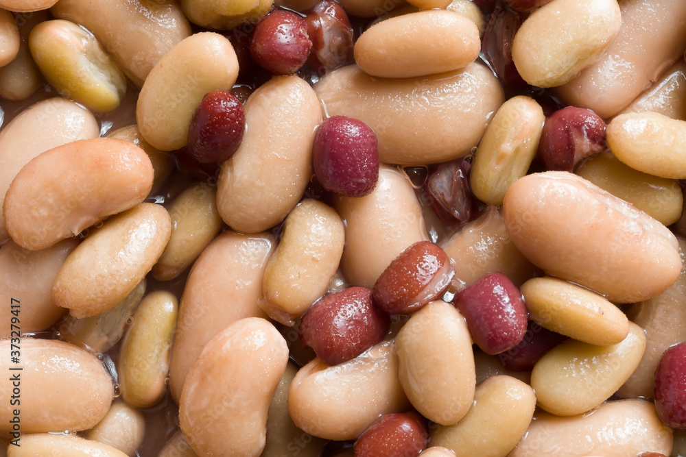 Poster mixed bean salad food background