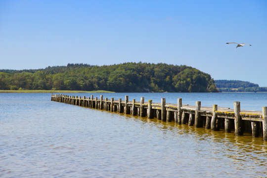 The beach Lietzow of the island Ruegen, Baltic Sea , Germany