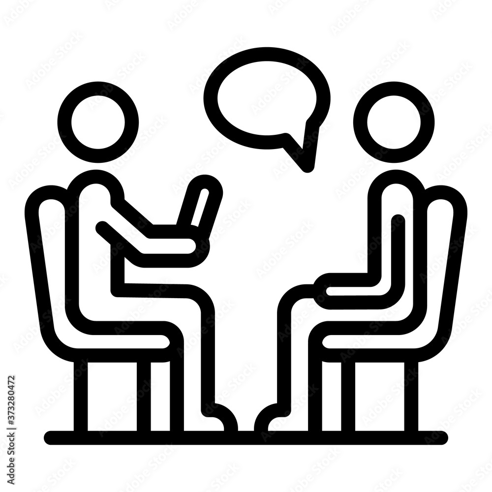 Poster psychologist session icon. outline psychologist session vector icon for web design isolated on white