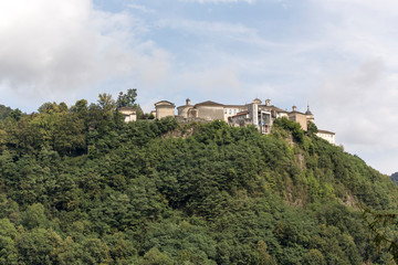 Fototapeta na wymiar View of holy mountain in Varallo