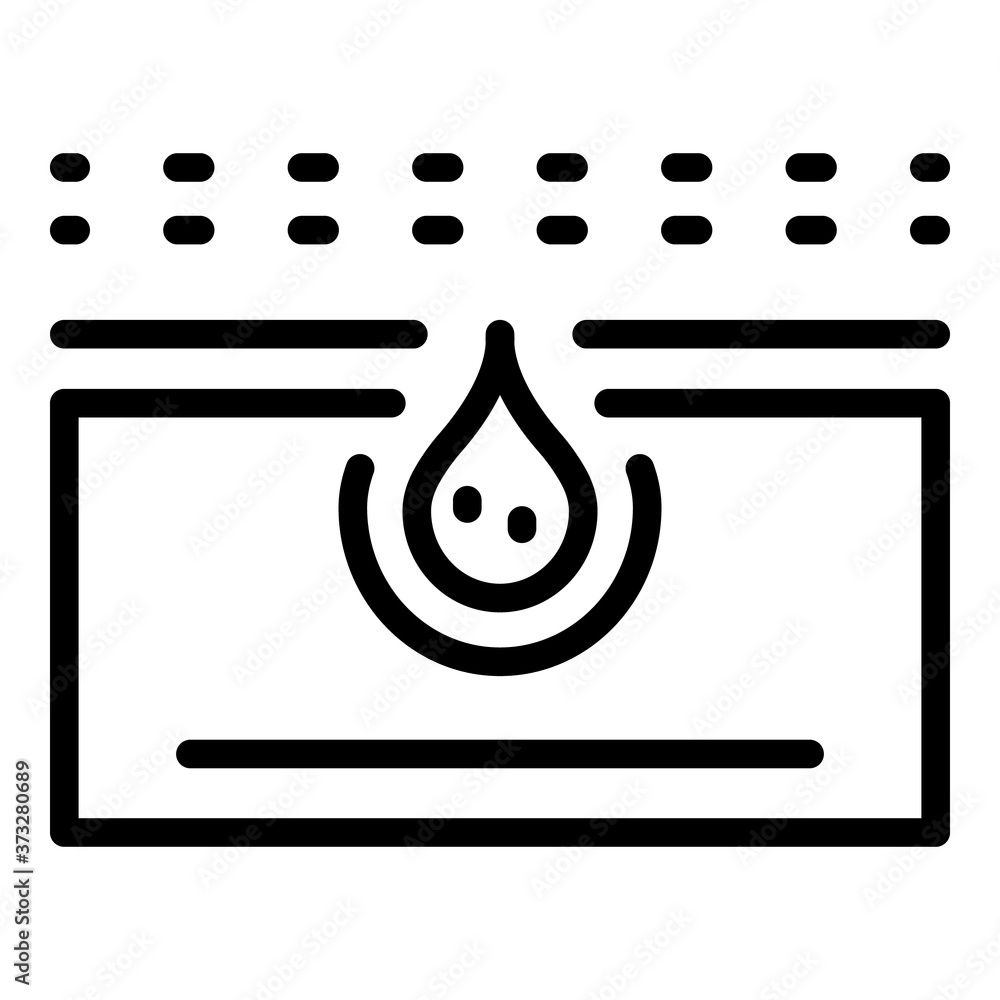 Poster wrinkles drop cream icon. outline wrinkles drop cream vector icon for web design isolated on white b