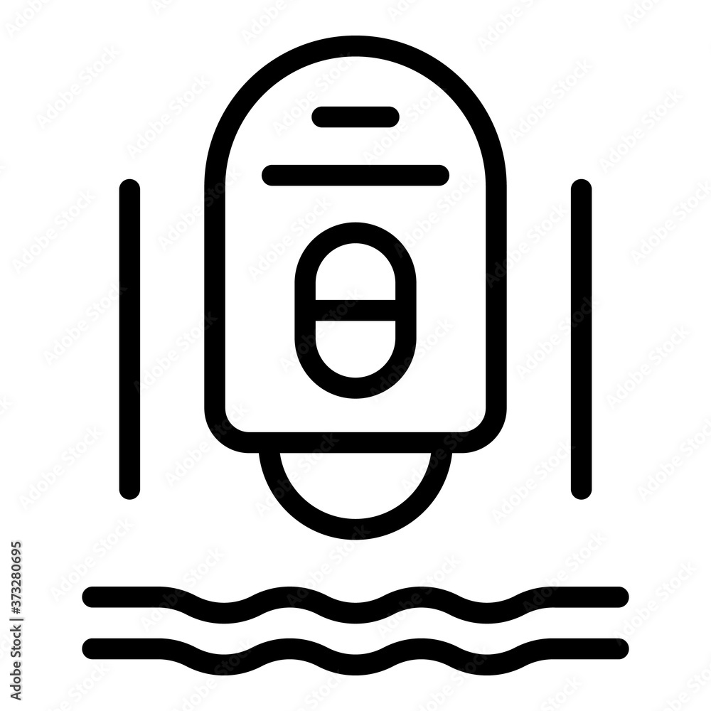 Poster wrinkles device icon. outline wrinkles device vector icon for web design isolated on white backgroun