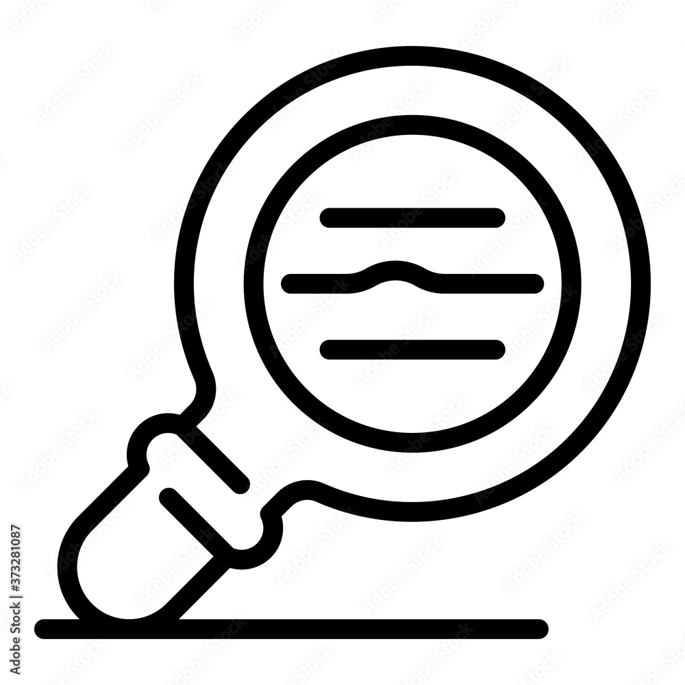 Poster Wrinkles face magnifier icon. Outline wrinkles face magnifier vector icon for web design isolated on white background - Posters