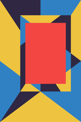 Color geometric design, vector background.