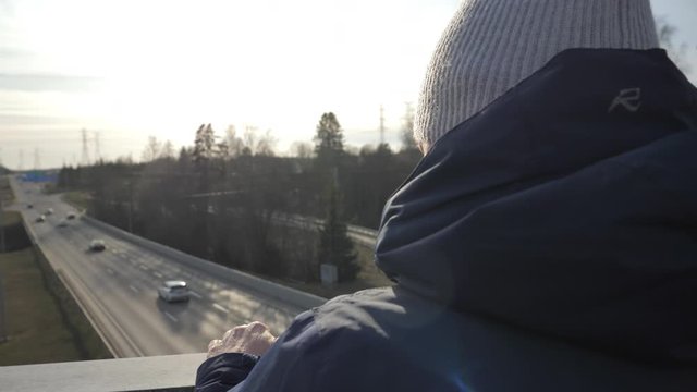 The look of the highway motorway in Vantaa Finland.4K