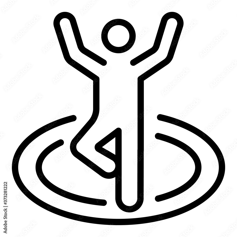Aufkleber dancing exercise icon. outline dancing exercise vector icon for web design isolated on white backgro