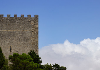 medieval castle ruins that fit into a perfect square