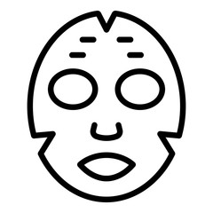 Self care woman plant mask icon. Outline self care woman plant mask vector icon for web design isolated on white background