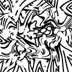 seamless pattern with black and white stripes