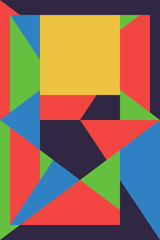 Color geometric design, vector background.