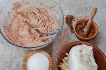 dough for making casserole with cottage cheese