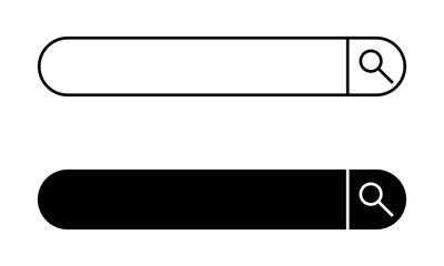 Conjunto. Barras buscador. Ilustración vectorial aislada en fondo blanco