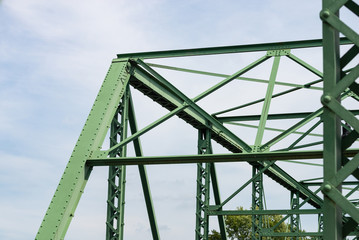 construction of an iron bridge across the river