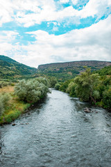 Fototapeta na wymiar the river in the mountains
