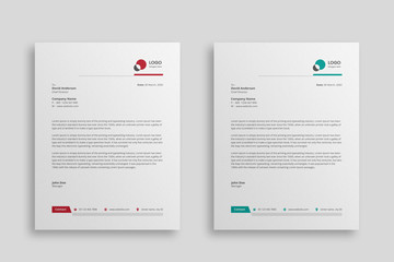 Abstract Corporate Business Style Letterhead Design Vector Template For Your Project. Simple And Clean Print Ready Design, Elegant Flat Design Vector Illustration.