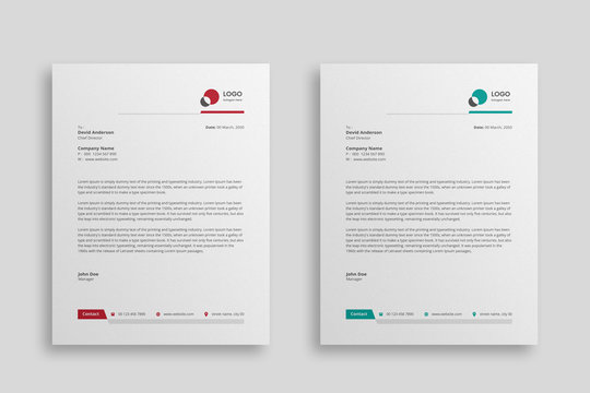 Abstract Corporate Business Style Letterhead Design Vector Template For Your Project. Simple And Clean Print Ready Design, Elegant Flat Design Vector Illustration.