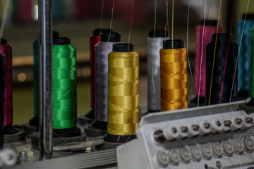 Colorful sewing thread
