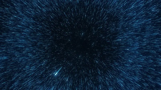 Global explode of blue particles isolated on black background 3d animation digital blast firework