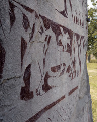 Viking runes on a rock