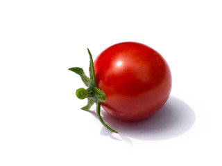 Close up tomato on white background.