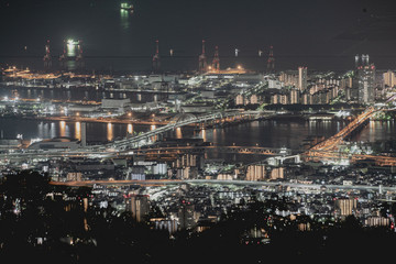 Obraz premium 神戸六甲山からの夜景