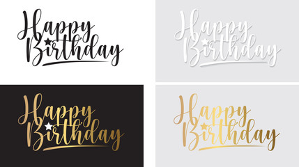 Fototapeta na wymiar happy birthday luxury templates