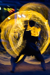 A Man Dance with Fire