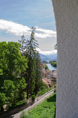 top view of the city of Thun in Switzerland