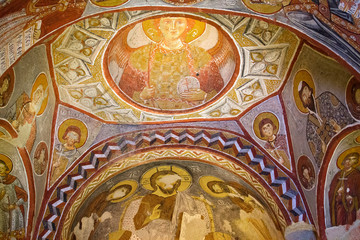Fototapeta na wymiar Historical cave church known as Apple Church, Cappadocia, Turkey