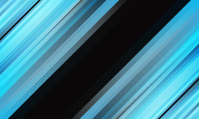 Abstract blue line speed on black banner design modern futuristic technology background vector illustration.