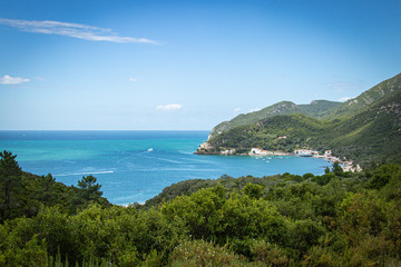 Fototapeta premium view of the sea and mountains