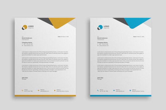 Abstract Corporate Business Style Letterhead Design Vector Template For Your Project. Simple And Clean Print Ready Design, Elegant Flat Design Vector Illustration.