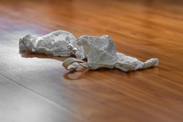 Undressed white bra