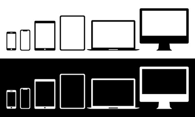デジタルデバイスアイコンのセット
