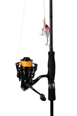 Spinning rod, reel and fishing baits