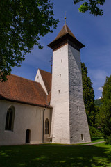Naklejka premium old church in the city of Thun in Switzerland