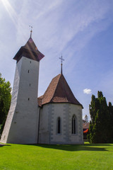 old church in the city of Thun in Switzerland