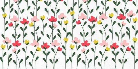 seamless pattern with colorful tulips