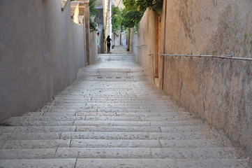 narrow street in the old town