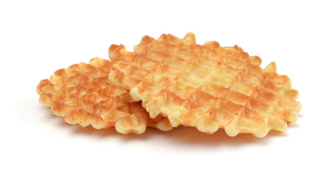 Fresh prague waffles isolated.
