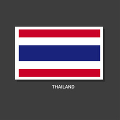 Thai flag Vector Square Icon.