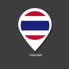Thai flag Vector marker with flags.