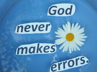 English proverb. expression. God never makes errors