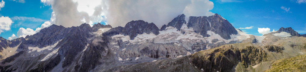 Panoramic view of the Adamello-Presanella Group from the denza refuge - Adamello-Presanella Alps, northern italy,Europe