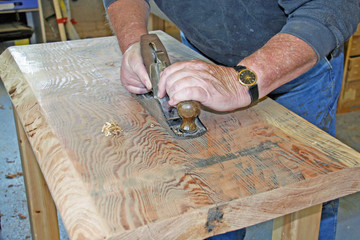 hand planing scots pine