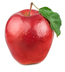 Red apple isolated on white background