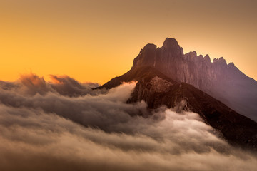 sunrise in the mountains