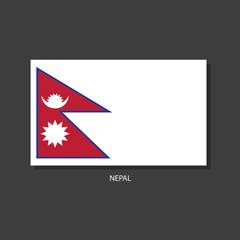 Nepal flag Vector Square Icon